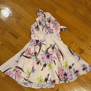 Selfie Leslie Pink and Purple Halter Sundress